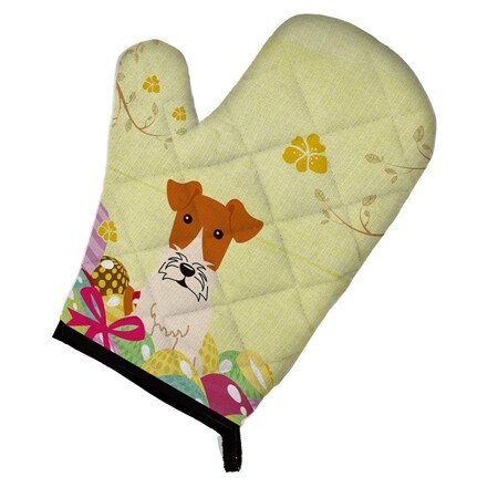 Carolines Treasures Easter Eggs Wire Fox Terrier Oven Mitt BB6101OVMT